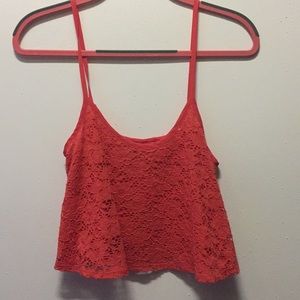 Red Cropped Tank Top